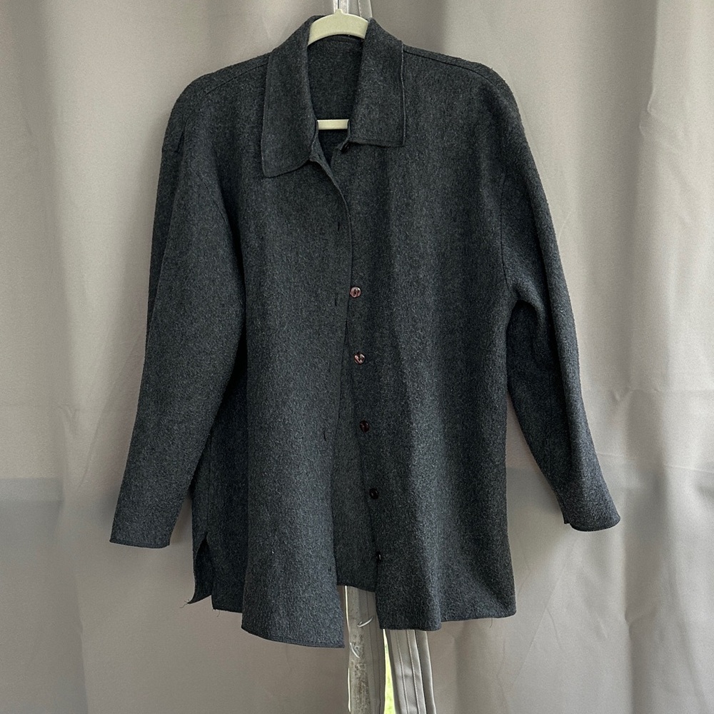 *LAST CHANCE* Energie Dark Gray Lightweight Shirt Jacket Shacket sz L large